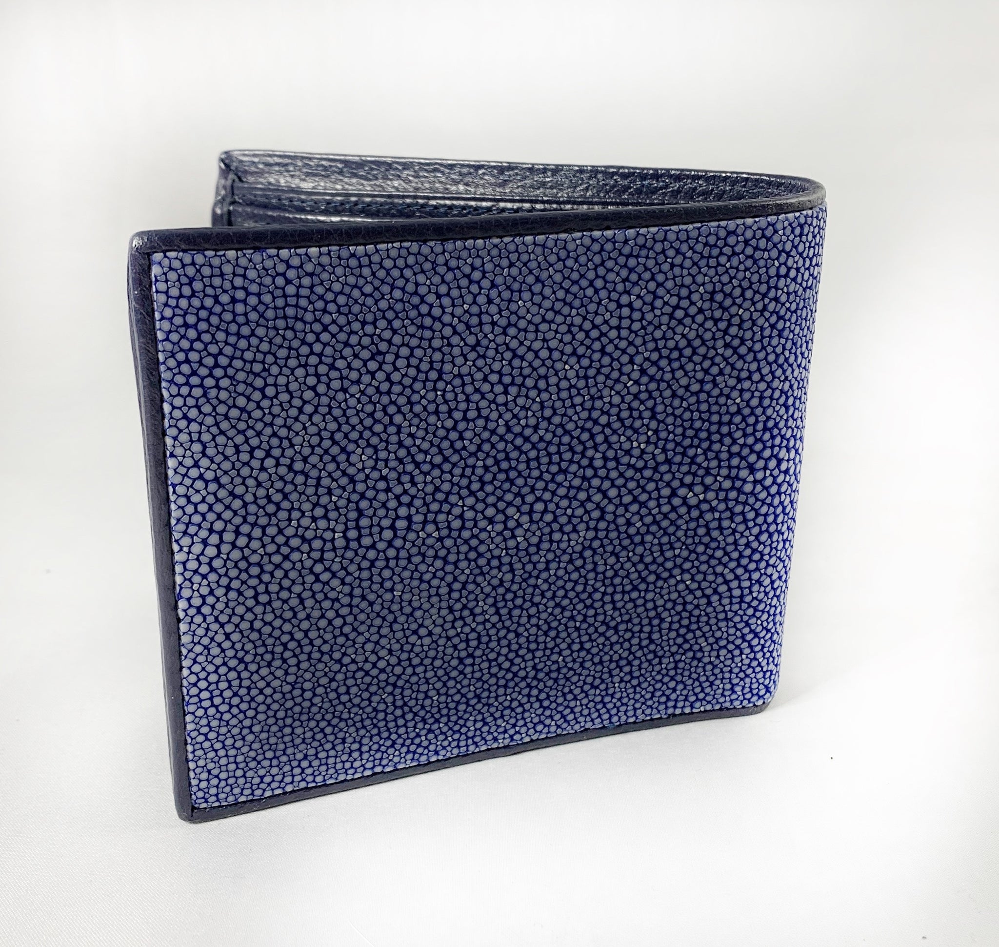 Blue Stingray Skin Leather Long Wallet